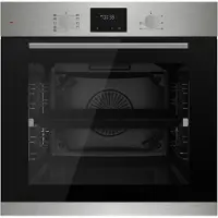 Böhme Einbaubackofen HB60F78PPX mit versenkbare Knebel, Edelstahl Glas mit Heißluft, Timer, 1-fach Teleskopauszug