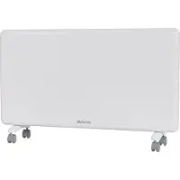 Auronic Konvektorheizung - 2000W - Elektroheizung - 3 Stufen - Metallheizkörper - Freistehend - Räder - Weiß