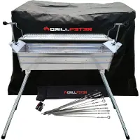 Grillpeter Mangal Ararat Edelstahl 2mm mit Abdeckhaube und Spieße