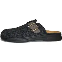Algemare Herren Clogs Filz Pantolette grau von Größe 41 bis 46 Wechselfußbett