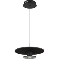 Globo Lighting Schwarze Pendelleuchte Carter Ø 38cm mit Filz