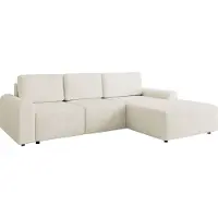 Mirjan 24 Ecksofa Berne, Eckcouch mit Schlaffunktion und Bettkasten, Stilvoll Wohnzimmer Polstermöbel (Farbe: Sierra 741, Seite: Rechts)