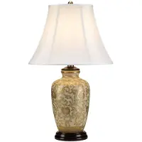 Elstead Lighting Zeitgenössische Schreibtischlampe Golddistel Porzellan 1 Licht E27