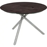 DELUKE Gartentisch HENRIK rund - Kunststoff, Schwarz, 110x110x75cm | Terrassentisch Wetterfest Outdoor Tisch