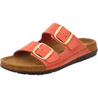 Rohde Damen Pantolette aus Leder mit Schnallen und Memoryfußbett Rodigo-D 5865, Größe:40 EU, Farbe:Mehrfarbig