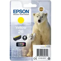 Epson Polar bear 26 Eisbär Claria Premium Single Yellow Tinte, Standardertrag, Gelb, Tinte auf Pigmentbasis, 4,5 ml, 1 Stück(e), Einzelpackung