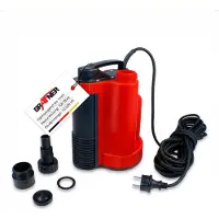 Grafner Flachsauger Tauchpumpe, mit integriertem Schwimmschalter und Rückschlagventil, 750 Watt bis 10500l/h Förderleistung, flachabsaugend 1mm, 3mm Fremdkörper, Schmutzwasserpumpe Schachtpumpe