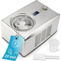 ProfiCook Eismaschine & Jogurtbereiter in Einem | Eis in 20 min. | für bis zu 1500ml | Eismaschine mit Kompressor | für Eis & Frozen Joghurt | Inkl. Rezepte, Eisspachtel & Messbecher | PC ICM 1091 N
