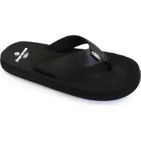 Brasileras Kinder Zehensandalen rutschfester bequem schuhe strand/schwimmbad/stadt schwarz 44 EU - UBPFF