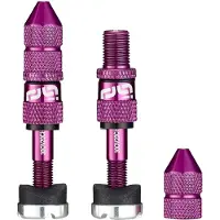 E*thirteen Quick Fill Tubeless Schrader Ventile, 23-31mm Felgentiefe, 2 Stk., eggplant