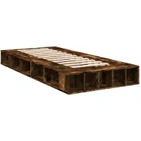 vidaXL Bettgestell Räuchereiche 90x200 cm Holzwerkstoff