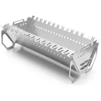 TheFavilla VEDEM Grill zerlegbar – Camping Grill mit Tasche (60x30 cm) für Holzkohle – Ideal für Garten, Picknick & Outdoor