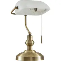 LINDBY Schreibtischleuchte Profina, bronzefarben, 39 cm, E27