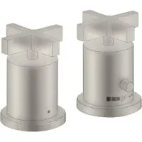 Hansgrohe Fertigmontageset Axor Citterio 2-L-W-Ran-Arm, m TH, KrG, Edelstahl-Optik