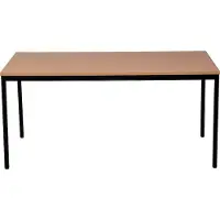 Proregal Schreibtisch Bear | HxBxT 75x200x80 cm | Schwarz | Rechteckig | Quadratfüße | Lackiert