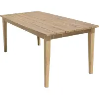 DELUKE Gartentisch MADRID - Akazie, Braun, 180x90x75cm | Terrassentisch Wetterfest Outdoor Tisch