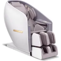 Naipo 4D High-End Massagesessel, Raumkapsel-Design, Integriertes Tablet, Weiss