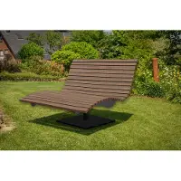 SCALANT Waldsofa Swing mit Auflage und Kissen, WPC-Latten, 360° drehbar