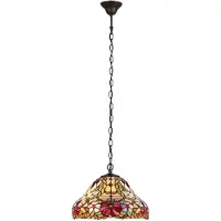Rabalux 8086 Kronleuchter 2 Spots Mirella, E27, bronze-silber-mehrfarbig, rund, Klassisch, ø410mm