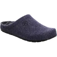 Rohde Herren Pantoffel Filz Hausschuh Memoryfußbett Rodigo-H 6744, Größe:45 EU, Farbe:Blau