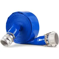 SucceBuy Rš¹ckspš¹lschlauch, 3 Zoll x 50 Fu?, blaues PVC von hoher Qualit?t, komplette Armaturen