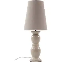 LUCANDE Tischleuchte Lyndorin, beige, Keramik, 63 cm