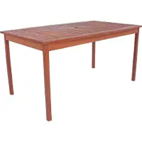 DELUKE Gartentisch HALLE rechteckig - Eukalyptus, Natur, 150x90x73cm | Terrassentisch Wetterfest Outdoor Tisch