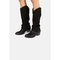 Felmini Stiefel aus Leder, Modell Dresa C833, mit mittelhohem Schaft und markanten Falten