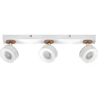 Osram LED-Deckenstrahler PLUTO, weiß, 3 Spots Metall 3.000 K PLUTO, weiß / opal, für Wohn- / Esszimmer, Metall