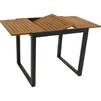 Degamo Gartentisch Ausziehtisch RIVELLO 80/120x70cm, Alu anthrazit + Akazie