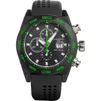 Locman 0218C09A-CGCBNKS2K Italy Herrenuhr Stealth Carbon Chronograph schwarz/grün Ref. 0218