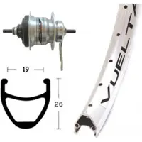 BikeParts Bike-Parts Laufrad Hinterrad 28x1.75 Zoll mit Rücktrittbremse Shimano 7-Gang ....