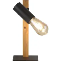JUST LIGHT LED Tischleuchte PILON Retro Spotkopf ist dreh- und schwenkbar schwarz Wohnzimmer, Schlafzimmer, Esszimmer, Arbeitszimmer, Flur