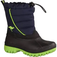 Kangaroos K-Ben 18672-4054 Jungen, Stiefel, Materialmix, Navy/Lime, NEU - Kinderschuhe Gefütterte Kinderstiefel Gr. 18 - 42, Blau