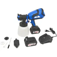 HBM 20 Volt 4.0AH Tragbarer elektrischer Farbspritzer inklusive 2 Batterien mit 1000 ML Tank