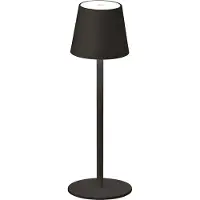 Fischer Leuchten LED Tischleuchte, Touchdimmer, Akku, sandschwarz, H 38 cm