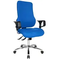 Topstar Bürostuhl Sitness 55, SD69X L56 Stoff blau, Gestell chrom