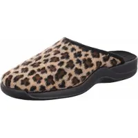 Rohde Hausschuhe Vaasa 2306 Damen Linen / Brown / Black-Schuhgröße 37