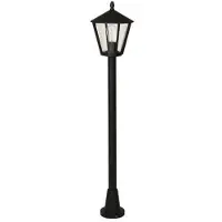 Albert Pollerleuchte 75W IP44 AGL E27 Alu sw Kst_tr