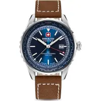 Swiss Military Hanowa Herrenuhr Quarzuhr braun / blau onesize Herren 44 SMWGB0003201, SMWGB0003202