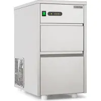 Klarstein Eiswürfelmaschine, Profi Ice Maker, Eiswürfelbereiter für Klare Eiswürfel, Eiswürfelmaschine für Gastro & Zuhause, Leise Eiswürfelmaschine Groß mit Eiswürfelbehälter, 145W, 20 kg/Tag, Silber