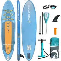 Spinera SUP Board Let's Paddle 10'10 (330cm) aufblasbar Allround Set mit Zubehör – 140kg Traglast