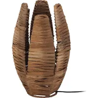 Eglo Tischlampe Mongu 1, 1 flammige Tischleuchte Vintage, Afrikanisch, Boho, Nachttischlampe, Wohnzimmerlampe, Lampe mit Schalter, E27