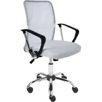 Beliani Bürostuhl Cremeweiß aus Stoff Höhenverstellbar Drehbar Wipp Funktion Modernes Design Schreibtischstuhl Drehstuhl für Home Office Büro