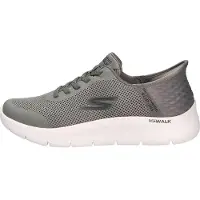 SKECHERS Sneakers 216324-OLBK in OLIVE TEXTILE/BLACK TRIM color size 40