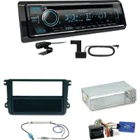 Kenwood KDC-BT760DAB Bluetooth DAB Einbauset für EOS Polo Caddy Amarok Scirocco