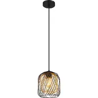 Globo Lighting Hängeleuchte Metall schwarz matt, 1x E27