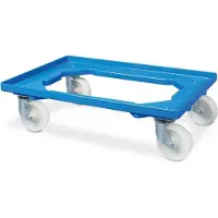 BRB-Lagertechnik Logistikroller/Kistenroller für Behälter 600 x 400 mm, für Tiefkühlung bis -30°C geeignet