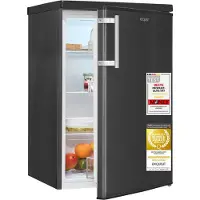Exquisit Kühlschrank ohne Gefrierfach, 127 Liter, 90 kWh/Jahr, 39 dB, wechselbarer Türanschlag, 3 Glasablagen, KS16-V-H-040E inoxlook-az