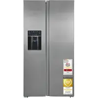 Exquisit Side by Side | SBS5520-CF-040E inoxlook | 513 l Nutzinhalt | Eiswürfelspender | Festwasseranschluss | 39 dB | Energieklasse E | Edelstahloptik